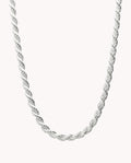 Cadena cordón palermo 4 mm de plata de ley 925 de 60 cm. 03-1080-60
