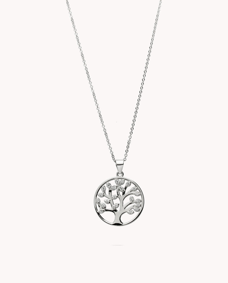 Colgante árbol de la vida promesa de plata de ley 925 bañada en rodio 15-6073