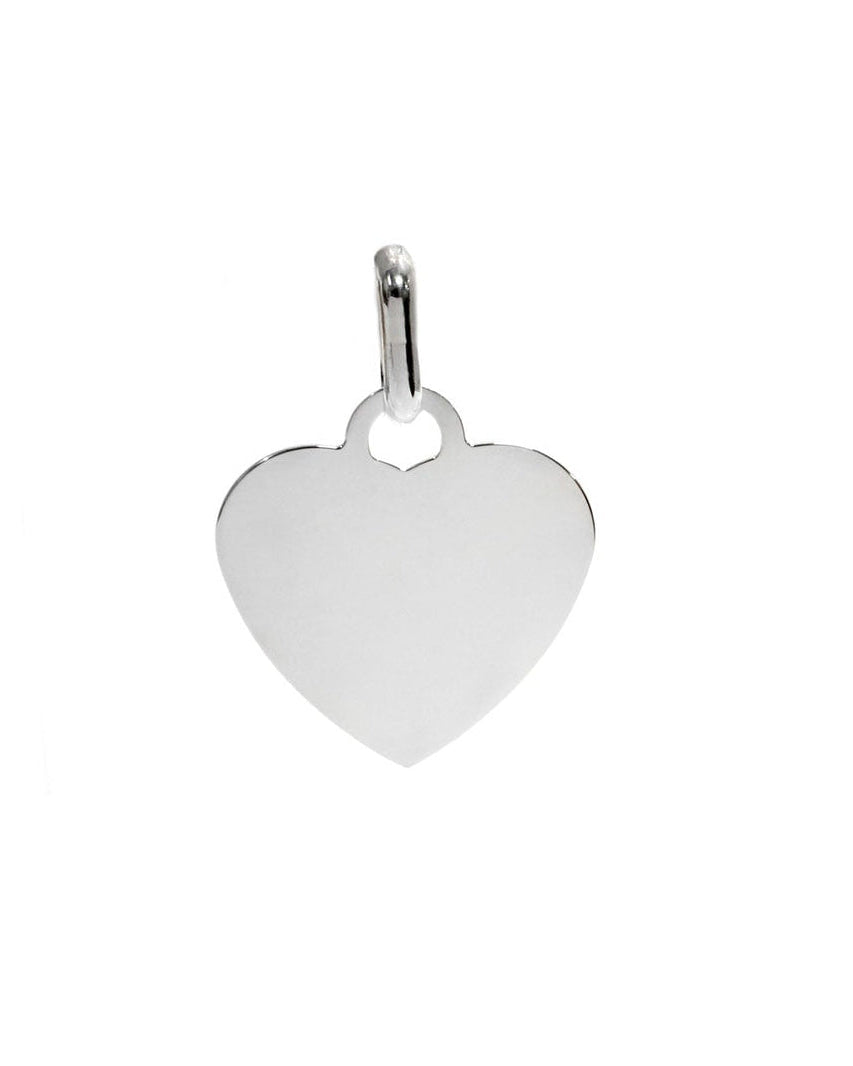 Colgante corazón 22x21 mm, para grabar de plata de ley 925    - 05-6073