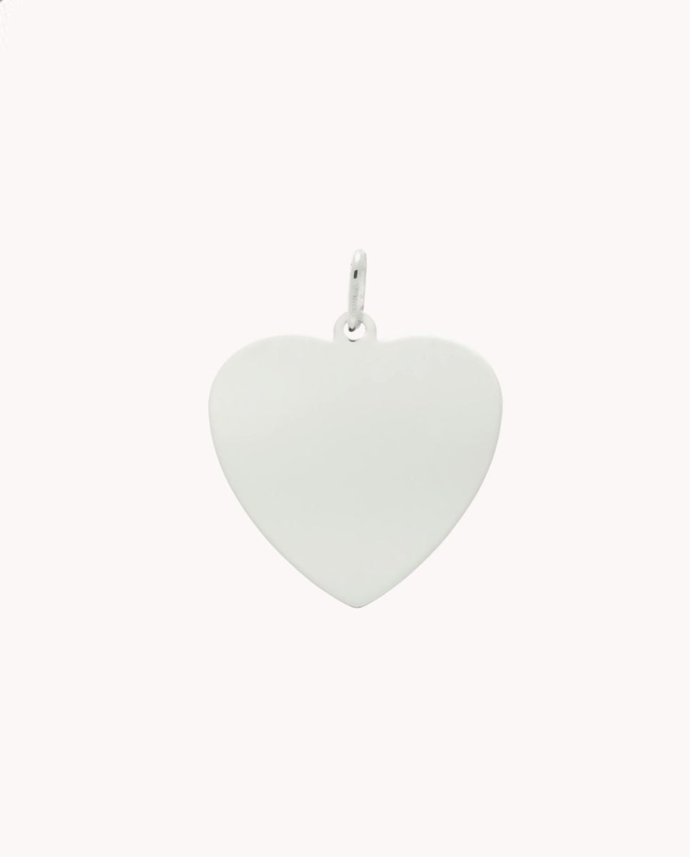 Colgante de plata de ley 925 estilo corazón para grabar. 52-6118