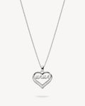Colgante mamá mi corazón de plata de ley 925 bañada en rodio42-6085
