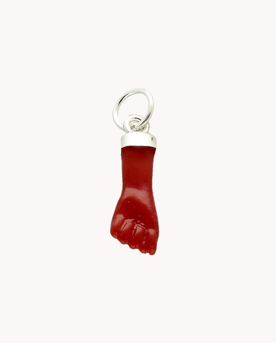 Colgante plata puño negro pequeño 07-6006