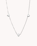 Collar fino corazón de plata de ley 925 bañada en rodio 01-8052