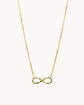 Collar infinito textura de plata de ley 925 bañada en oro 01-8039