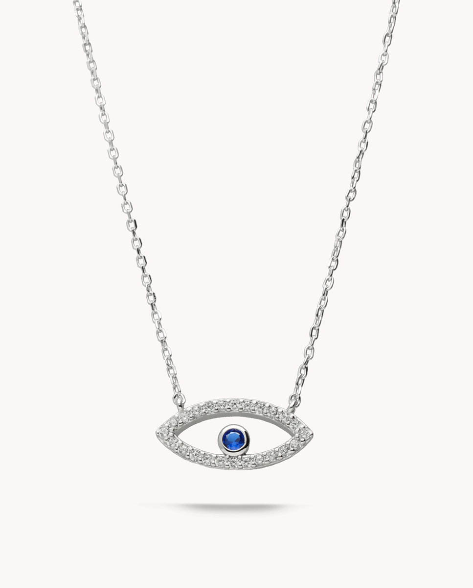 ollar ojo turco azul protector de plata de ley 925 bañada en rodio 42-8110