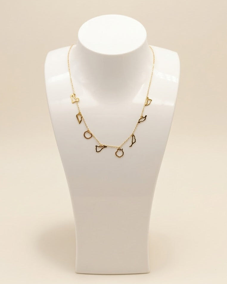 Collar 8 islas Canarias oro 18 ktes