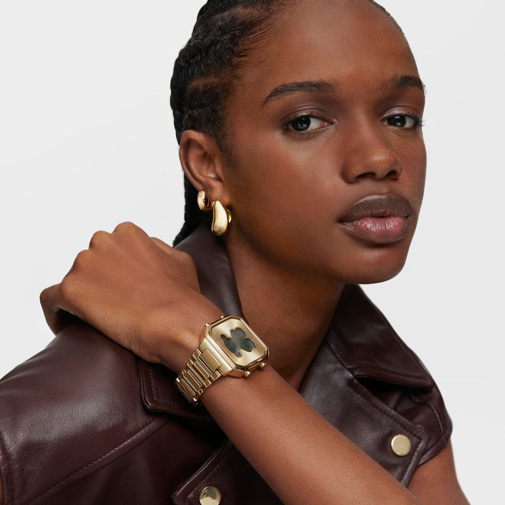 Reloj Tous digital con brazalete de acero IPG dorado D-BEAR