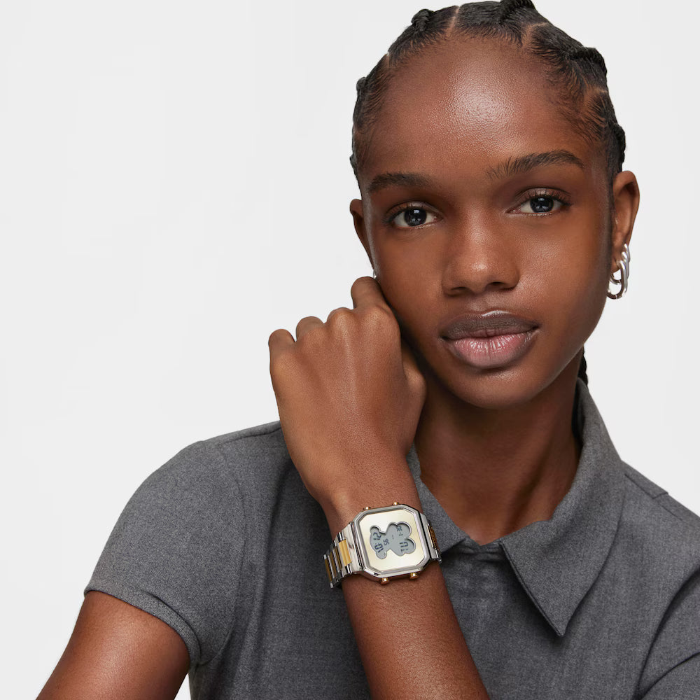 Reloj Tous digital con brazalete de acero SS y acero IPG dorado D-BEAR