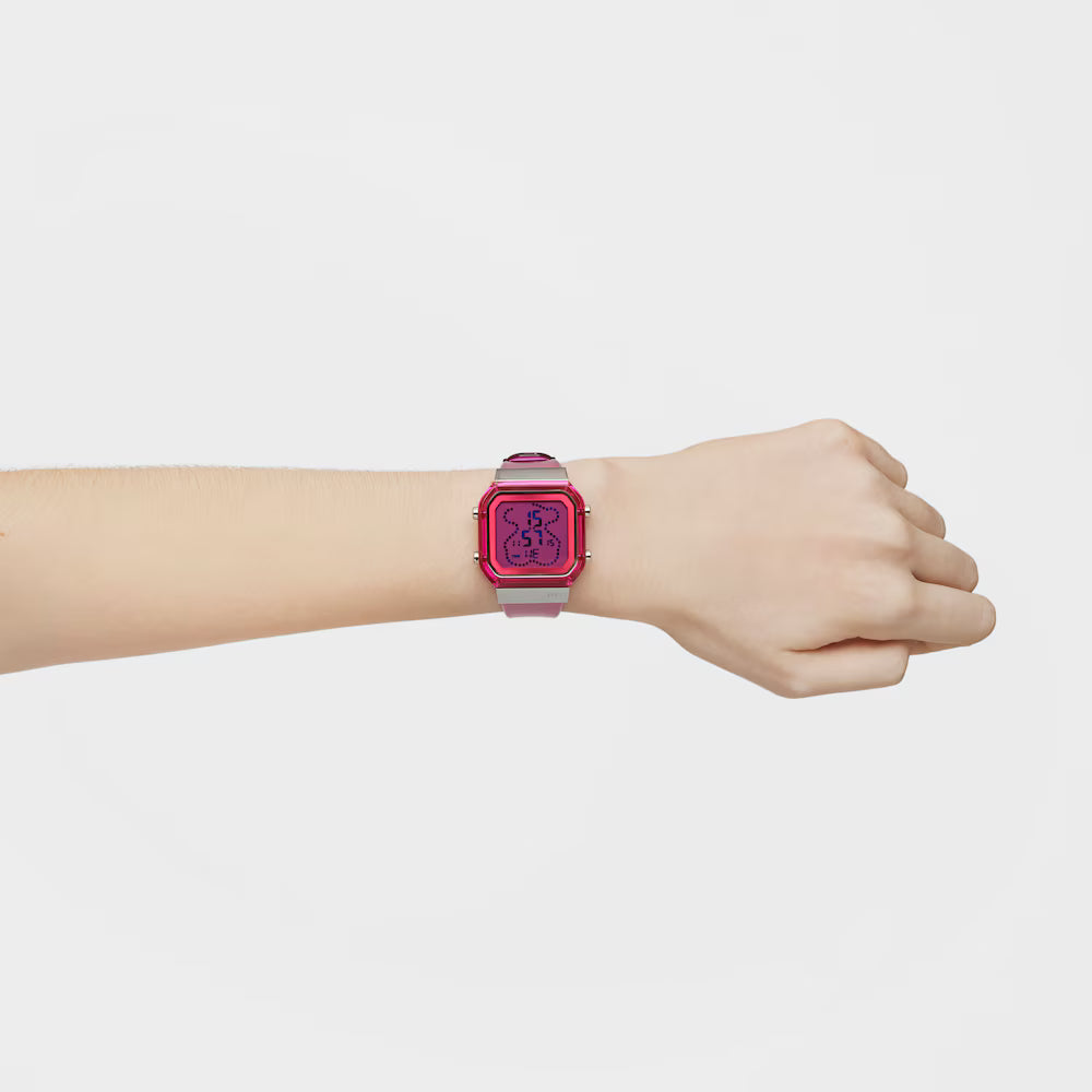 Reloj Tous digital de policarbonato fucsia y acero D-BEAR Fresh