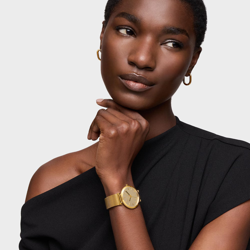 Reloj Tous analógico con esfera dorada y brazalete dorado S-Mesh Mirror