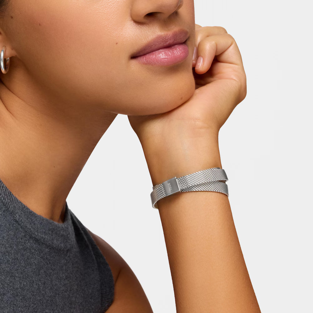 Reloj Tous analógico con brazalete de acero con motivo, acero dorado y esfera de nácar ICON TIME EMBRACED