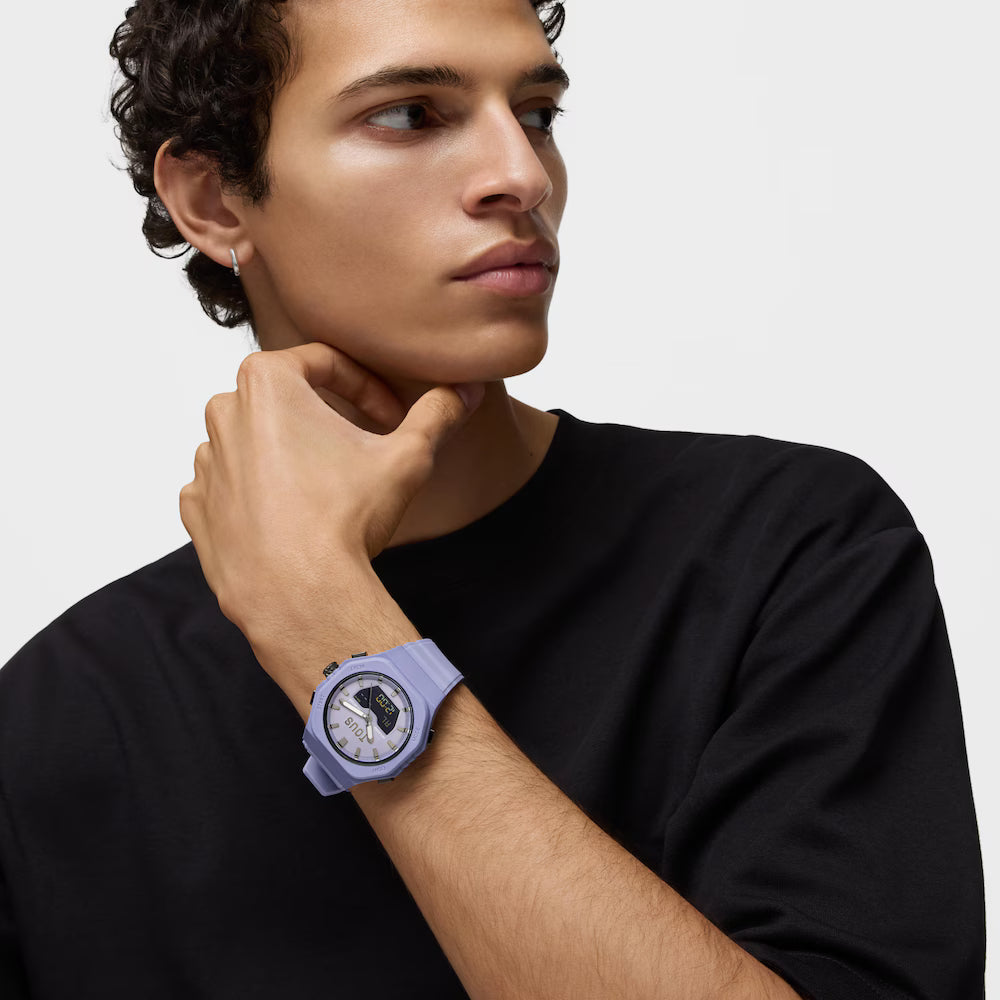 Reloj Tous analógico/digital de acero IP lila con brazalete de nylon lila Bet