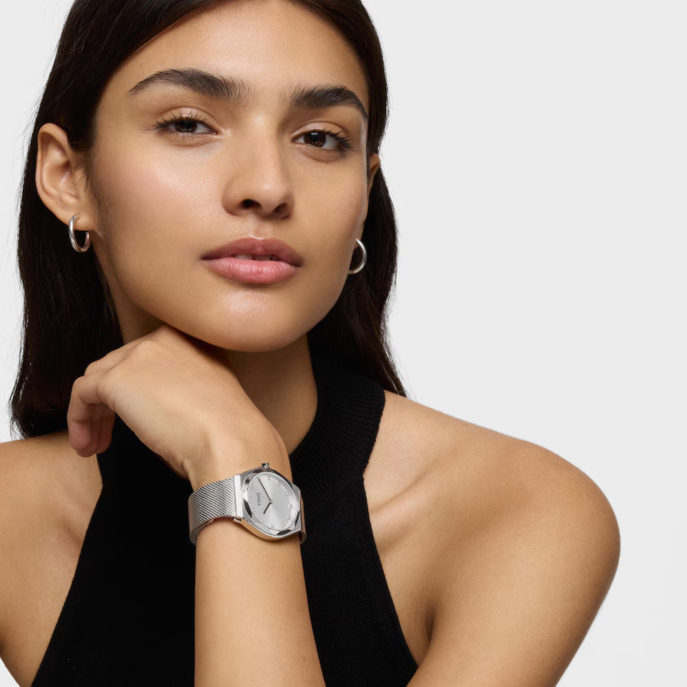 Reloj Tous analógico con brazalete de acero Karat Round Mesh