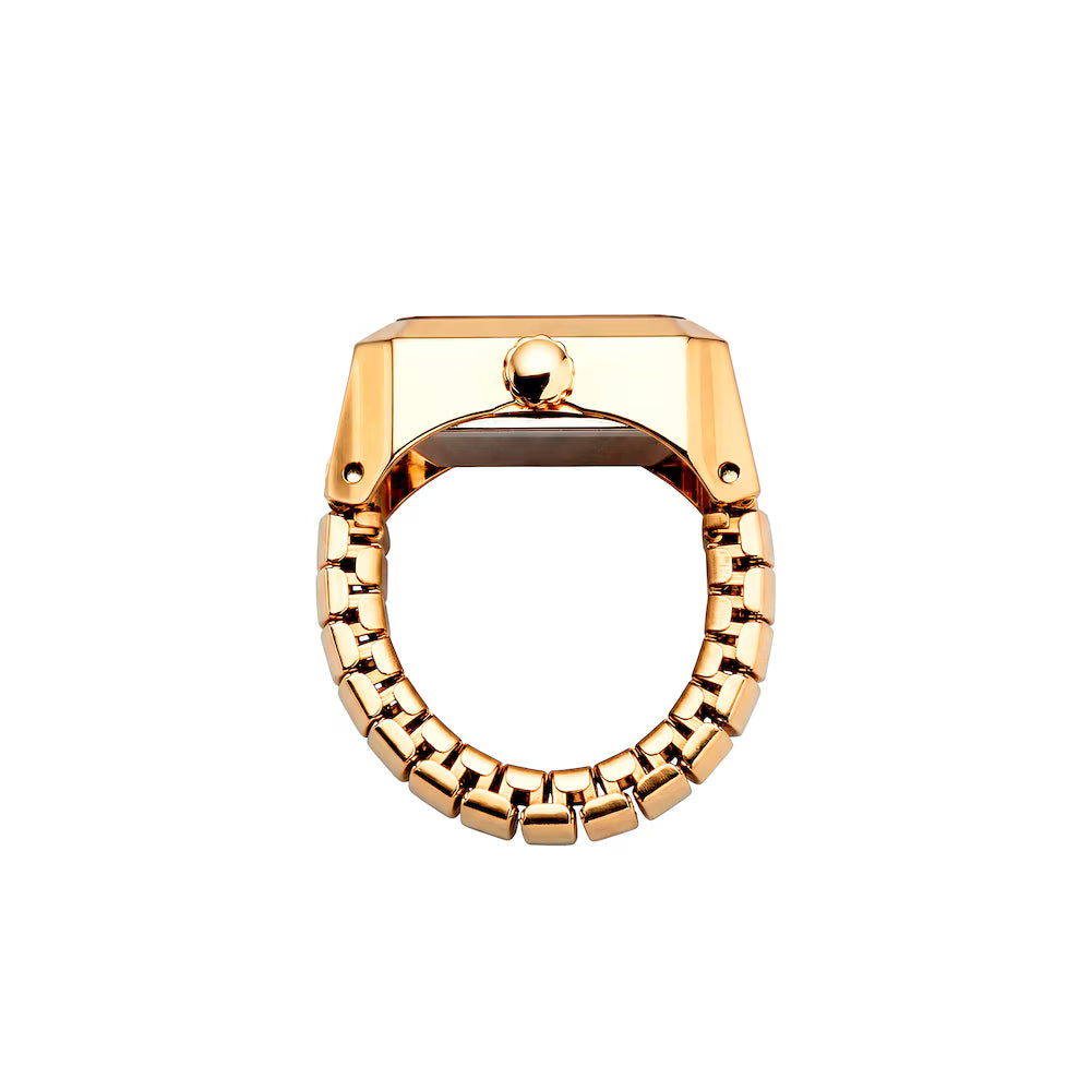 Anillo/Reloj analógico de acero dorado KARAT 3000151612