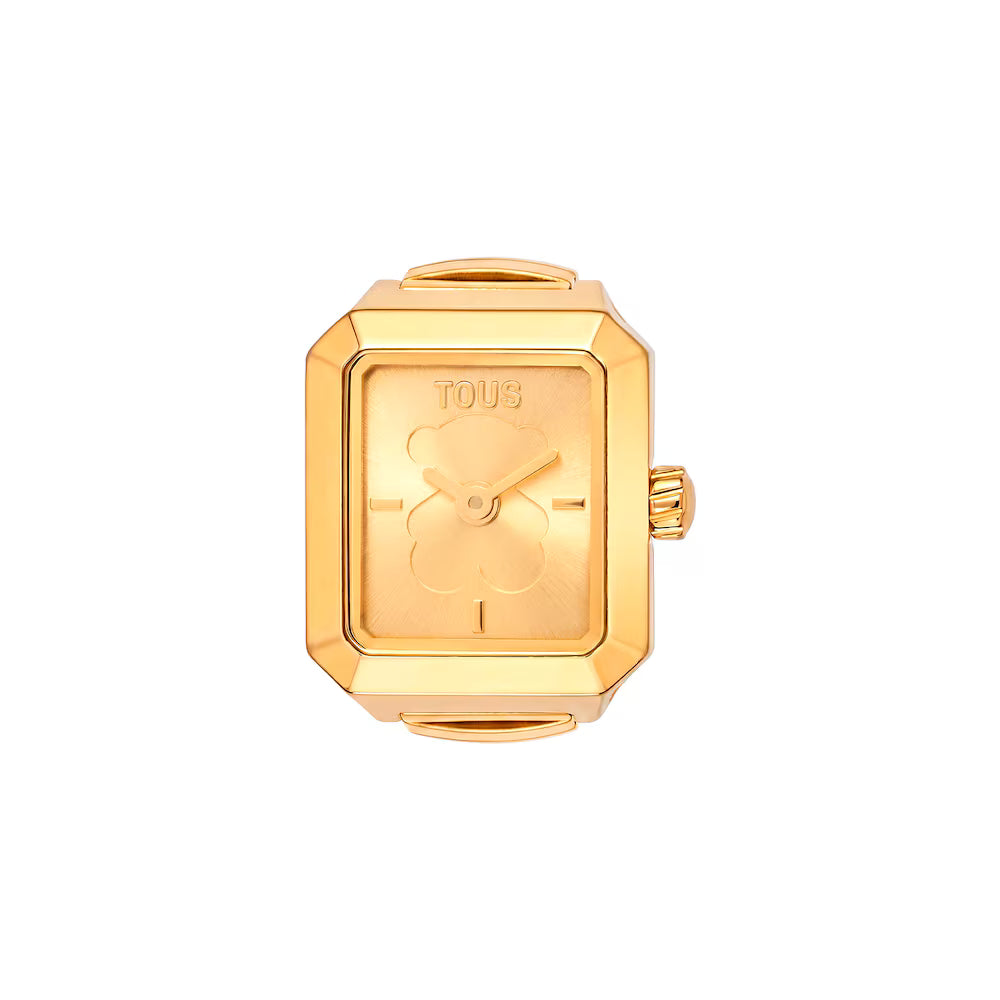 Anillo/Reloj analógico de acero dorado KARAT 3000151612
