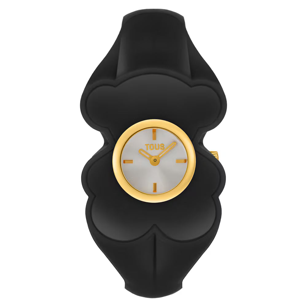 Reloj Tous analógico de acero dorado y policarbonato marrón ahumado T. M Bear Folks