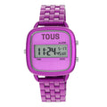 Reloj Tous digital con brazalete de aluminio en color lila D-Logo