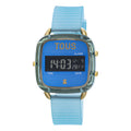 Reloj Tous digital de policarbonato con correa de silicona azul D-Logo Fresh
