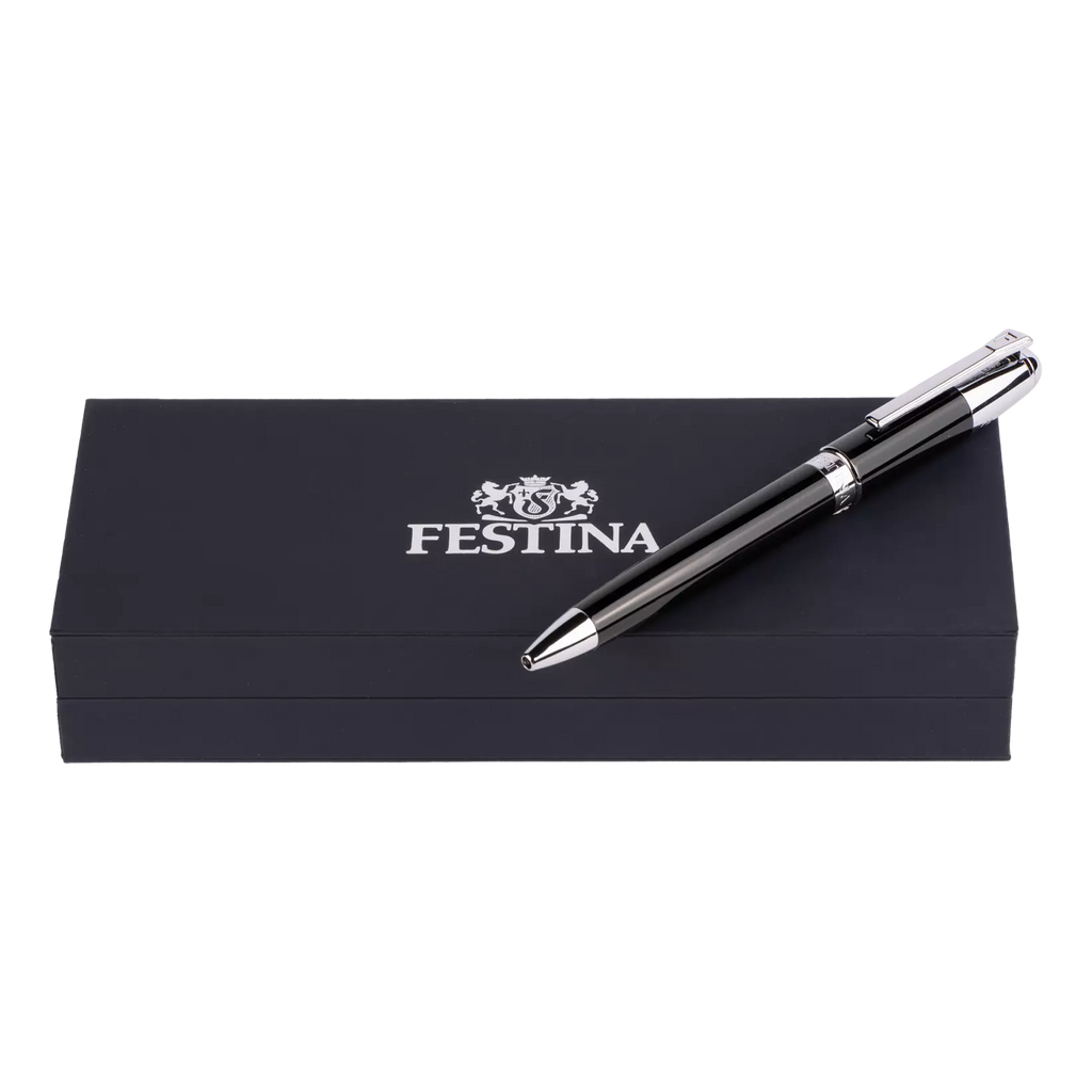 BOLÍGRAFO FESTINA CLÁSICO CROMADO NEGRO FWS4110/A