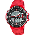 RELOJ CALYPSO PARA HOMBRE K5766/1 CAJA DE CAUCHO MULTI CORREA DE CAUCHO ROJO