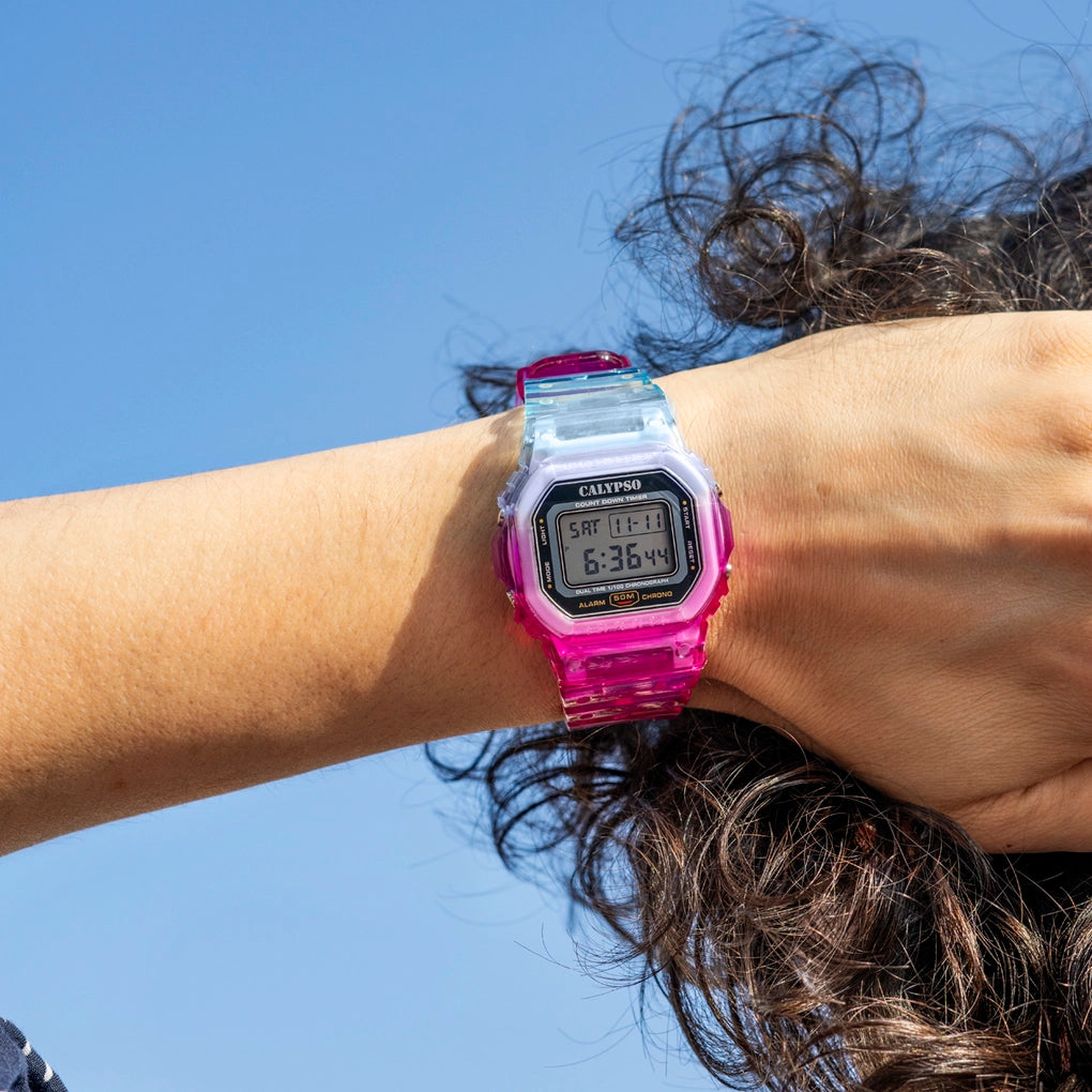 RELOJ CALYPSO COLOR SPLASH K5874/5 MORADO UNISEX
