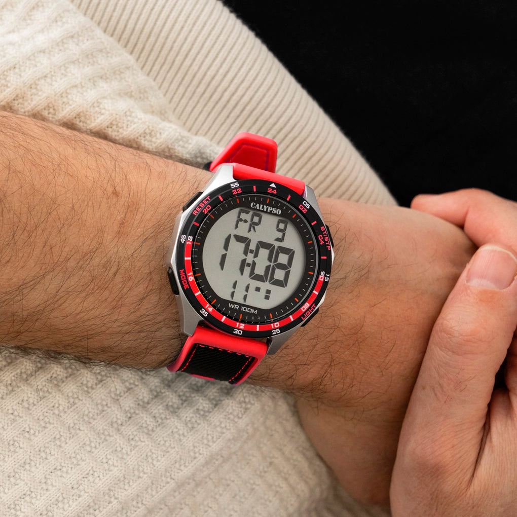 Reloj Calypso flash time K5887/1 correa de caucho, hombre