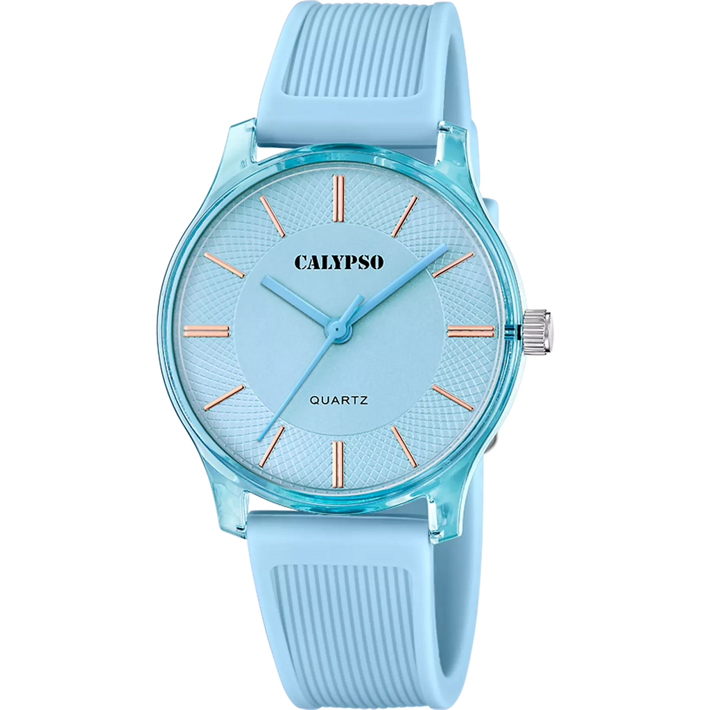 Reloj Calypso Trendy K6085/2 azul correa de silicona, mujer