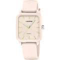 Reloj Calypso Trendy K6086/1 beige correa de silicona, mujer