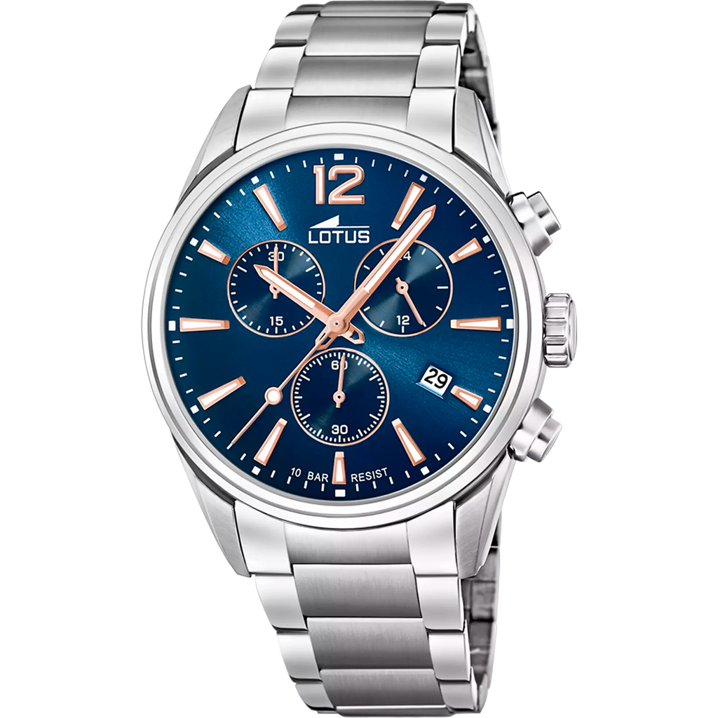 RELOJ DE HOMBRE LOTUS CHRONO CON ESFERA AZUL 18690/2