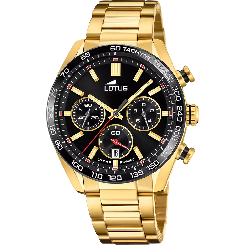 RELOJ DE HOMBRE LOTUS CHRONO CON ESFERA NEGRA 18917/6
