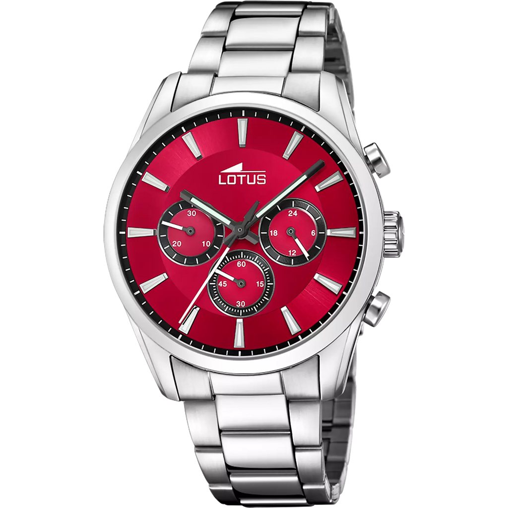 RELOJ DE HOMBRE LOTUS CHRONO CON ESFERA ROJA 18922/5