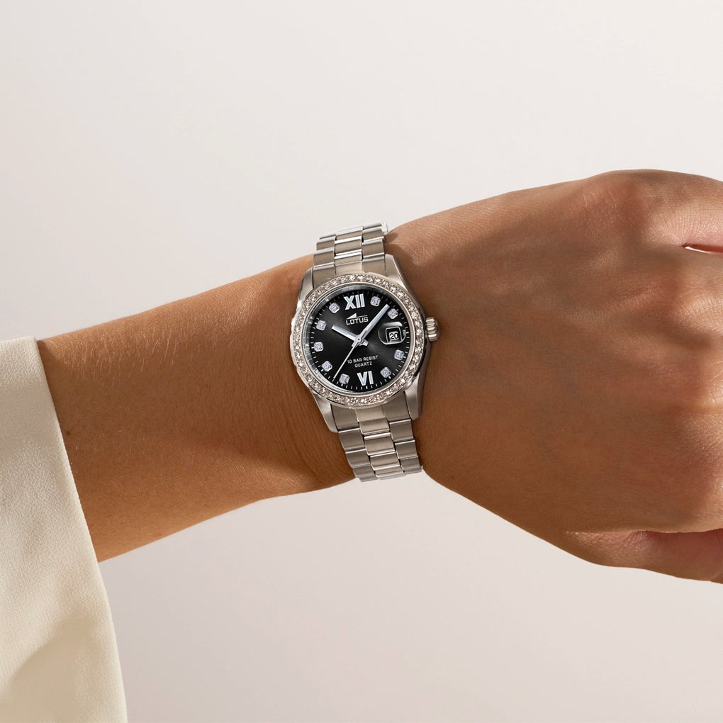 RELOJ DE MUJER LOTUS FREEDOM CON ESFERA NEGRA 18933/4