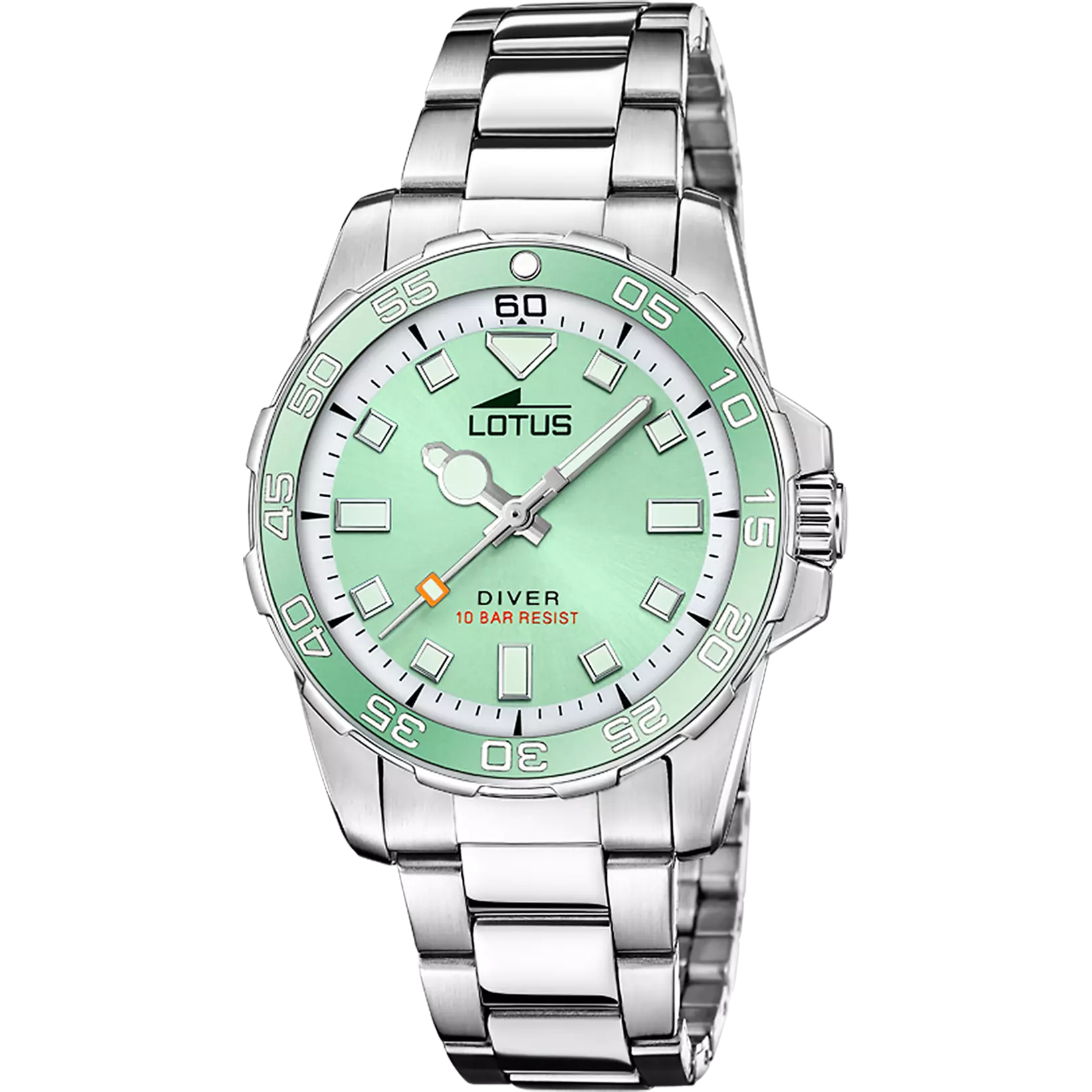 RELOJ LOTUS TRENDY 18937/5 VERDE CORREA DE ACERO INOXIDABLE, MUJER