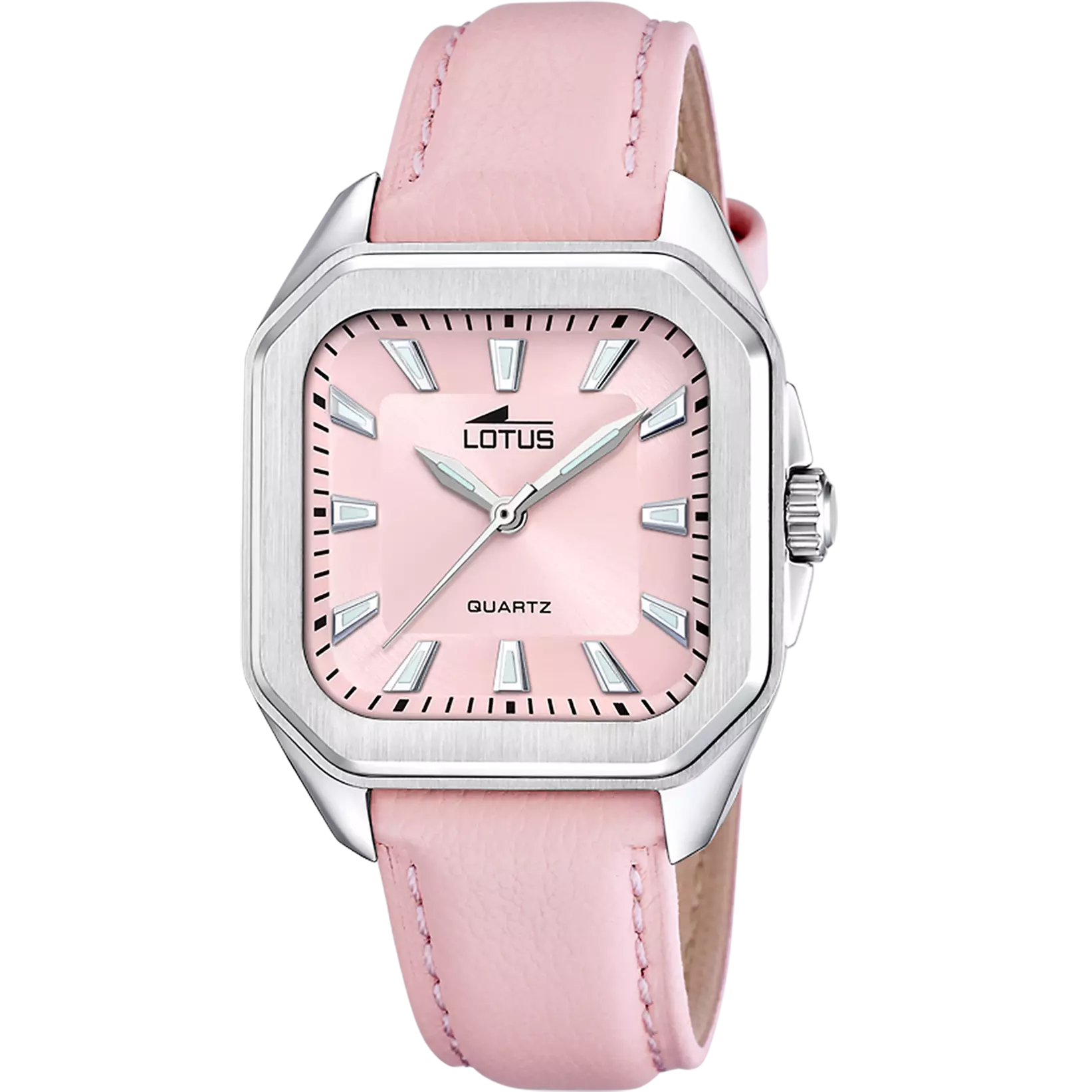 RELOJ DE MUJER SQUARE SERIES ROSA CLARO CON CORREA DE PIEL 18968/3