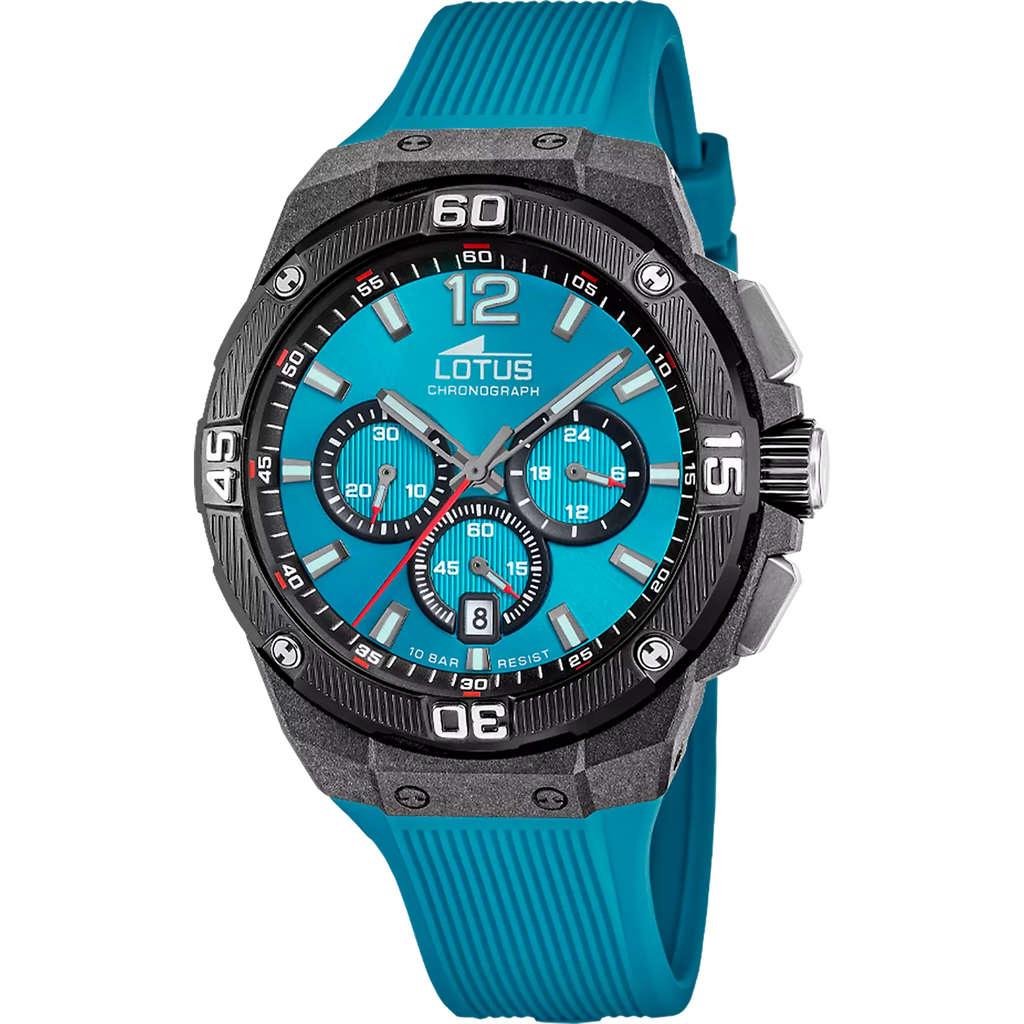 RELOJ LOTUS CHRONO 18975/6 AZUL CORREA DE CAUCHO, HOMBRE