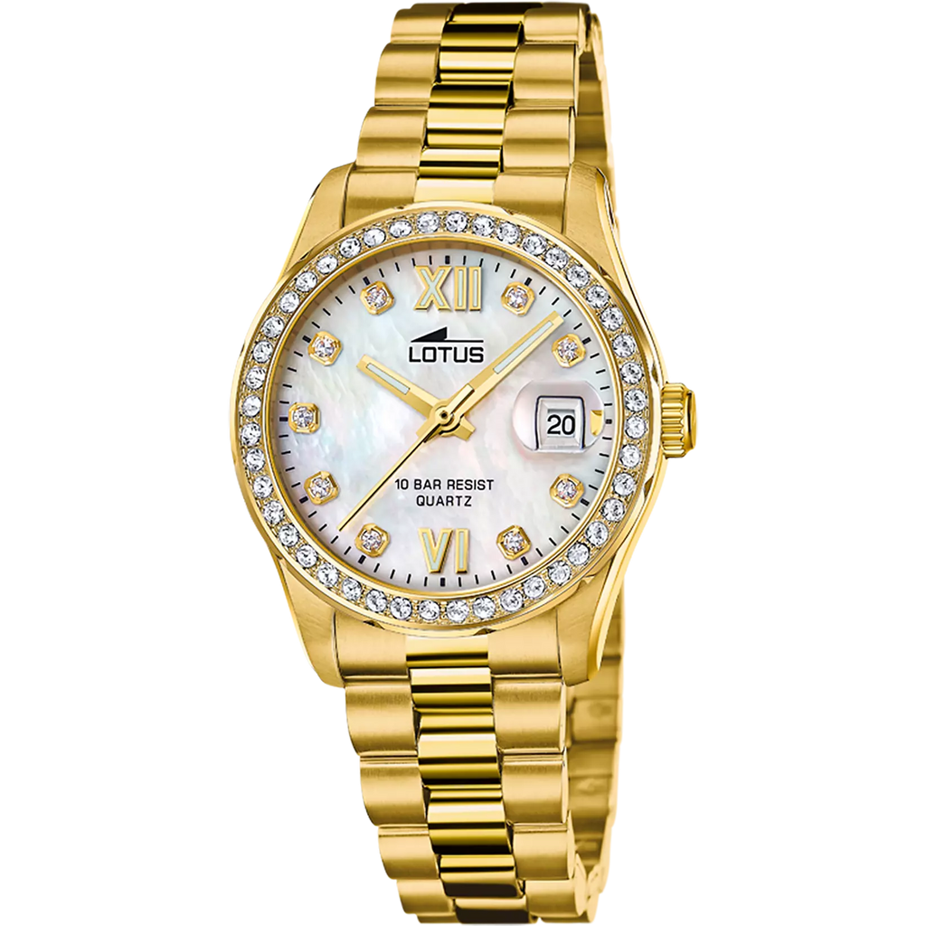 RELOJ LOTUS FREEDOM 18979/1 BEIGE CORREA DE ACERO INOXIDABLE, MUJER