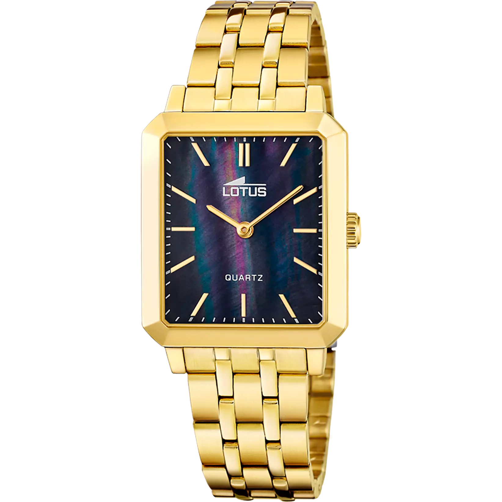 RELOJ DE MUJER SQUARE SERIES NEGRO CON CORREA DE ACERO CHAPADO 18982/3