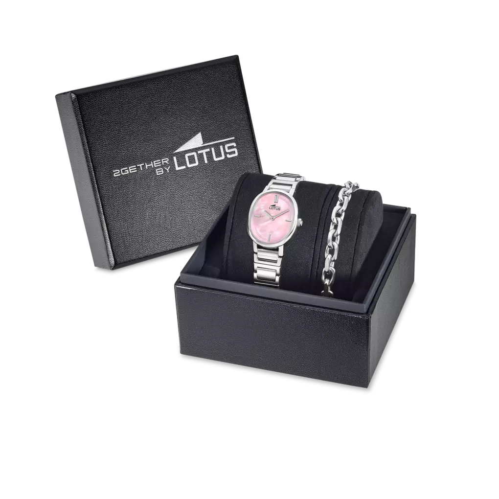 RELOJ DE MUJER 2GETHER ROSA NACARADO CON CORREA DE ACERO 19012/2