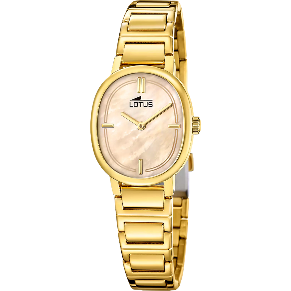 RELOJ DE MUJER 2GETHER DORADO NACARADO CON CORREA DE ACERO 19013/2