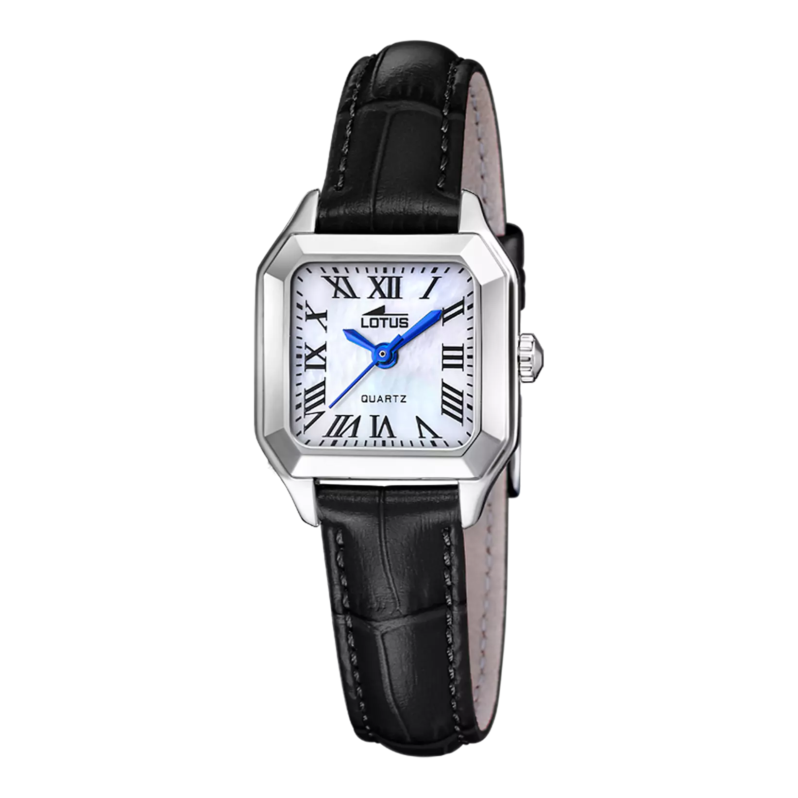 RELOJ DE MUJER LOTUS OLD MONEY 19035/1 CON ESFERA BLANCA Y CORREA DE PIEL NEGRA