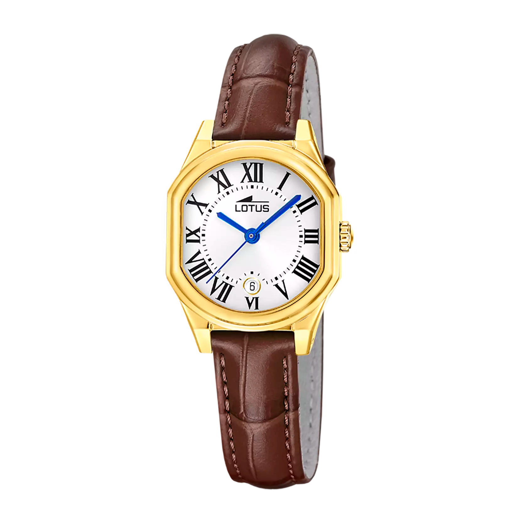 RELOJ DE MUJER LOTUS OLD MONEY 19046/1 CON ESFERA PLATA Y CORREA DE PIEL MARRÓN