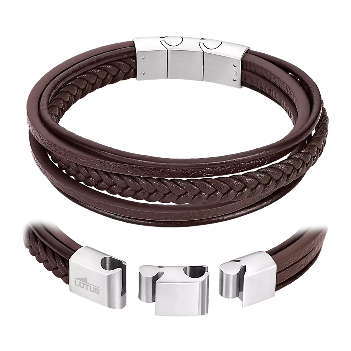 Pulsera Lotus Style LS2051-2/1 cuero, hombre