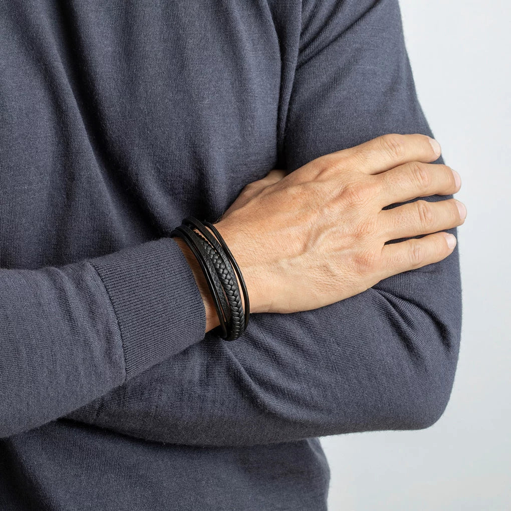 PULSERA LOTUS STYLE LS2051-2/3 CUERO, HOMBRE