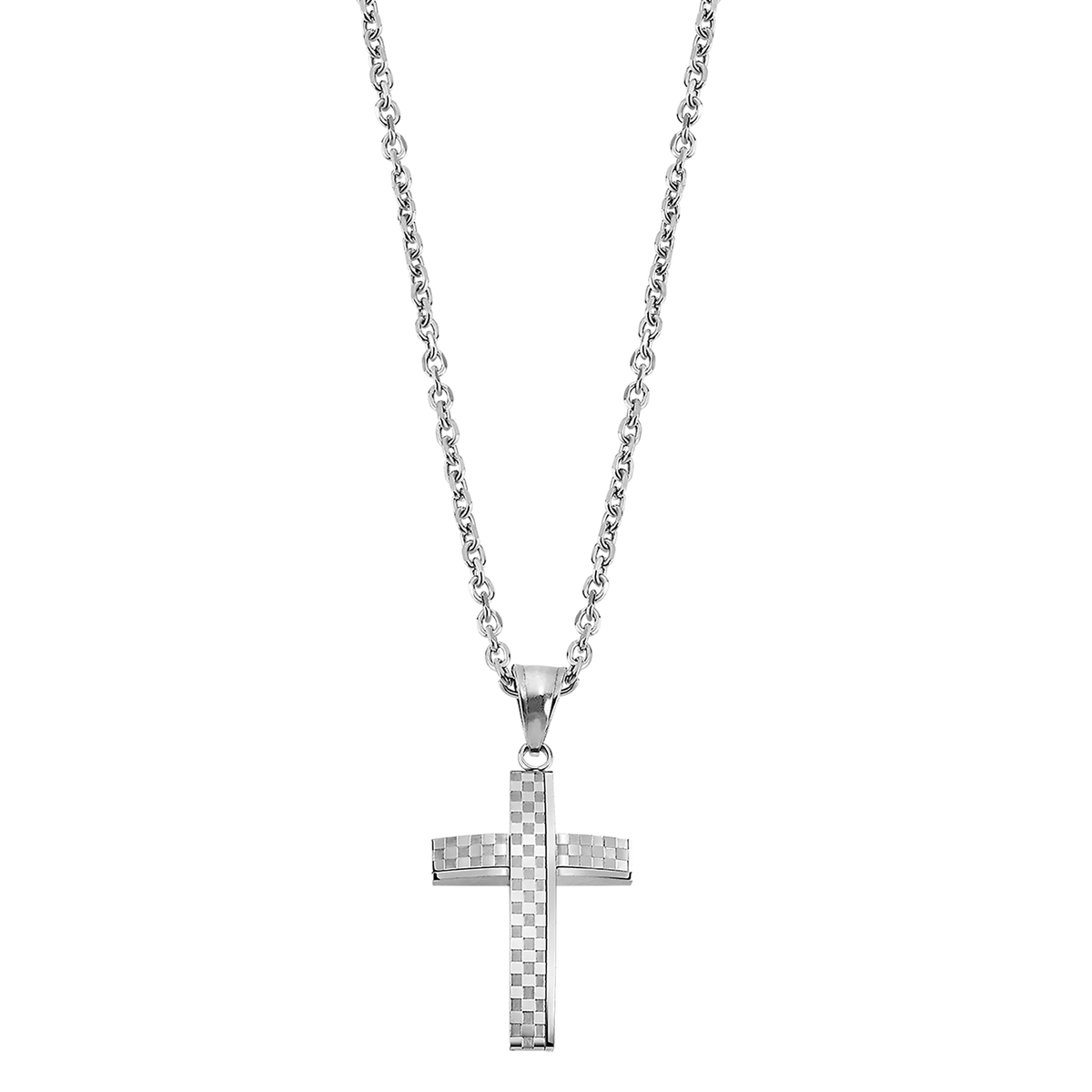 Collar cruz Lotus Style Men In Black LS2105/1/1 acero, hombre