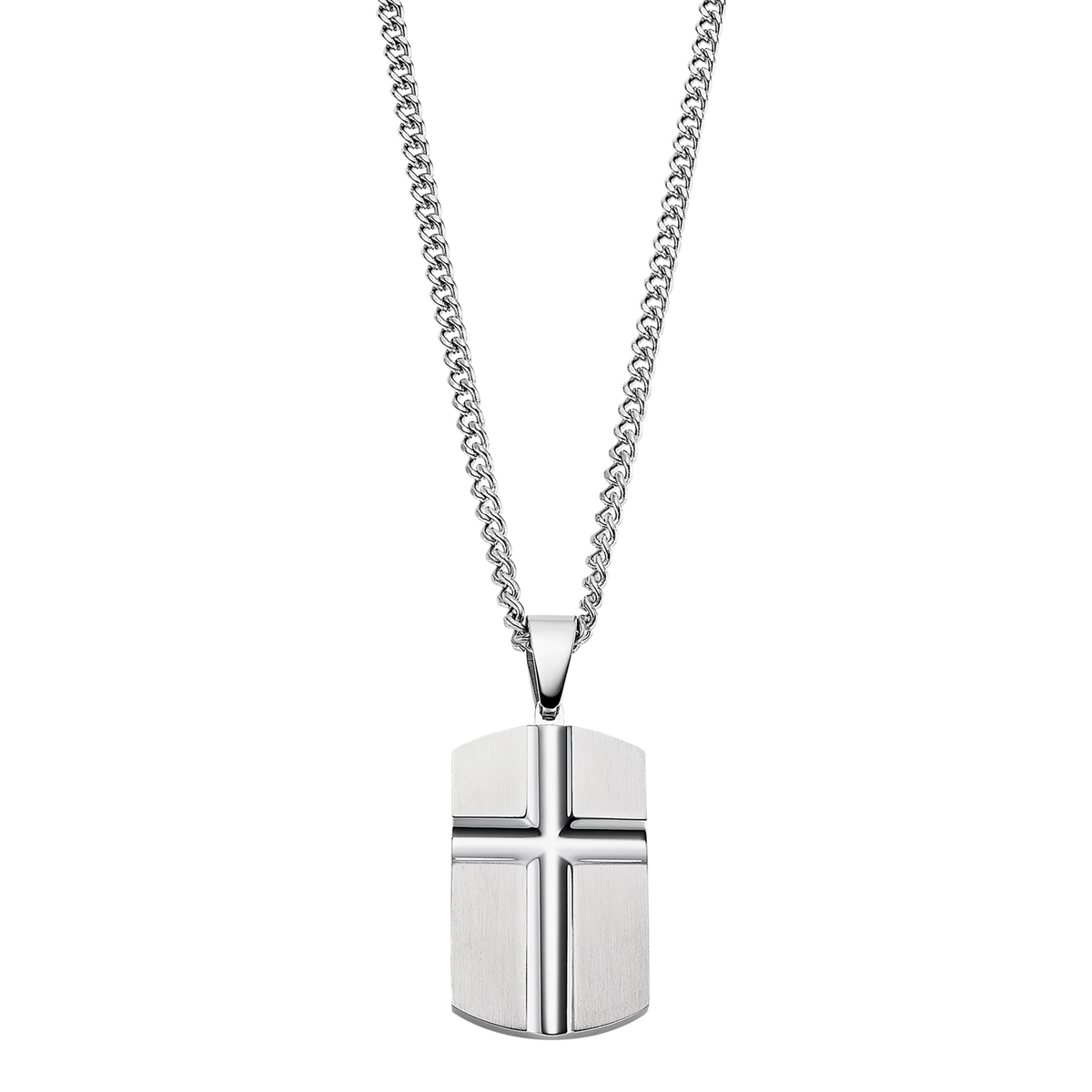 Colgante Acero Inoxidable Lotus Hombre LS2279-1/1 Placa C. CruZ