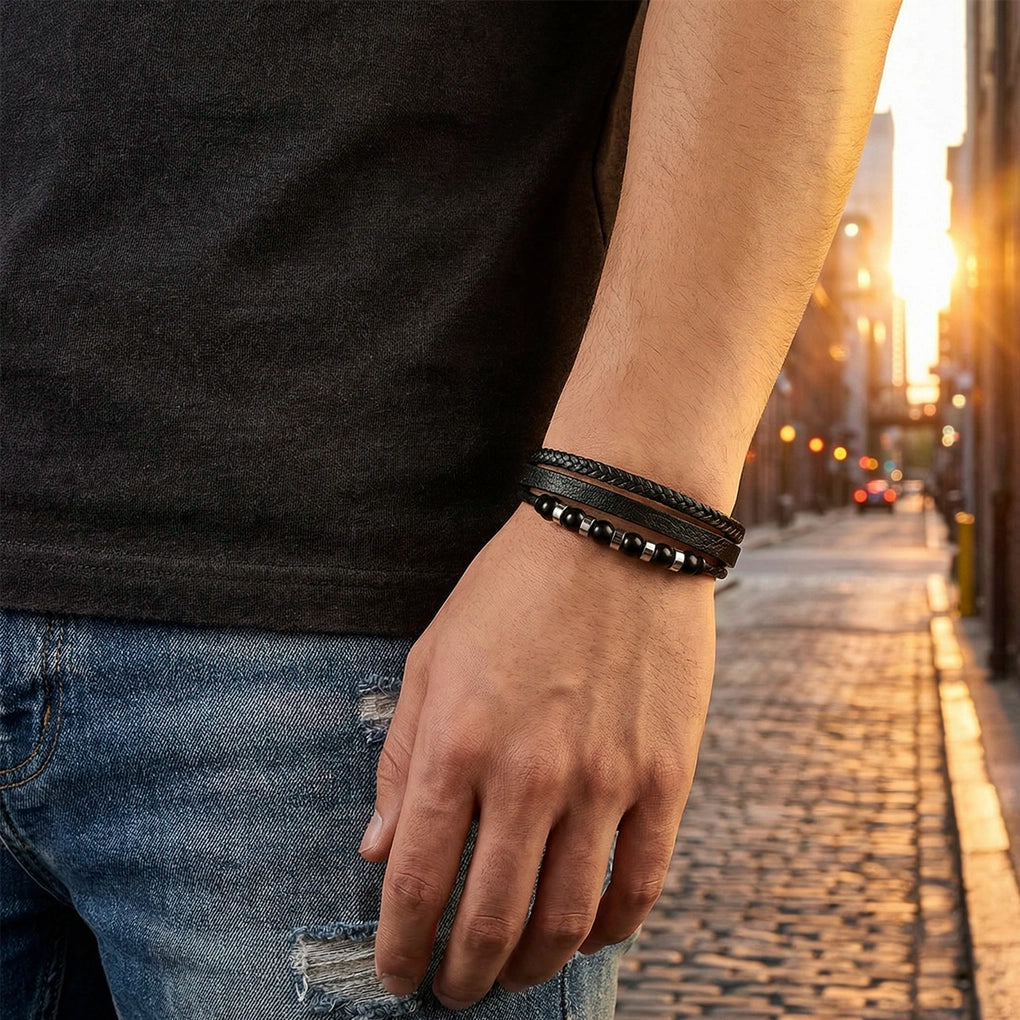 Pulsera Lotus Style Men In Black LS2382-2/1 acero inoxidable, hombre
