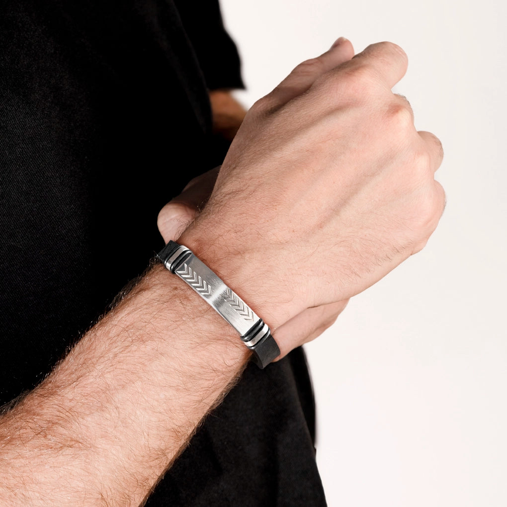 Pulsera Lotus Style Men In Black LS2542-2/1 acero inoxidable, hombre