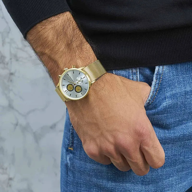 MAKERS 41MM SILVER DIAL IPG MESH RA601703