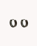 Pendientes de aro esencial dark 9mm de acero inoxidable ip negro. 18-3002