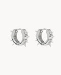 Pendientes de aro pinchos de acero inoxidable. 28-3039